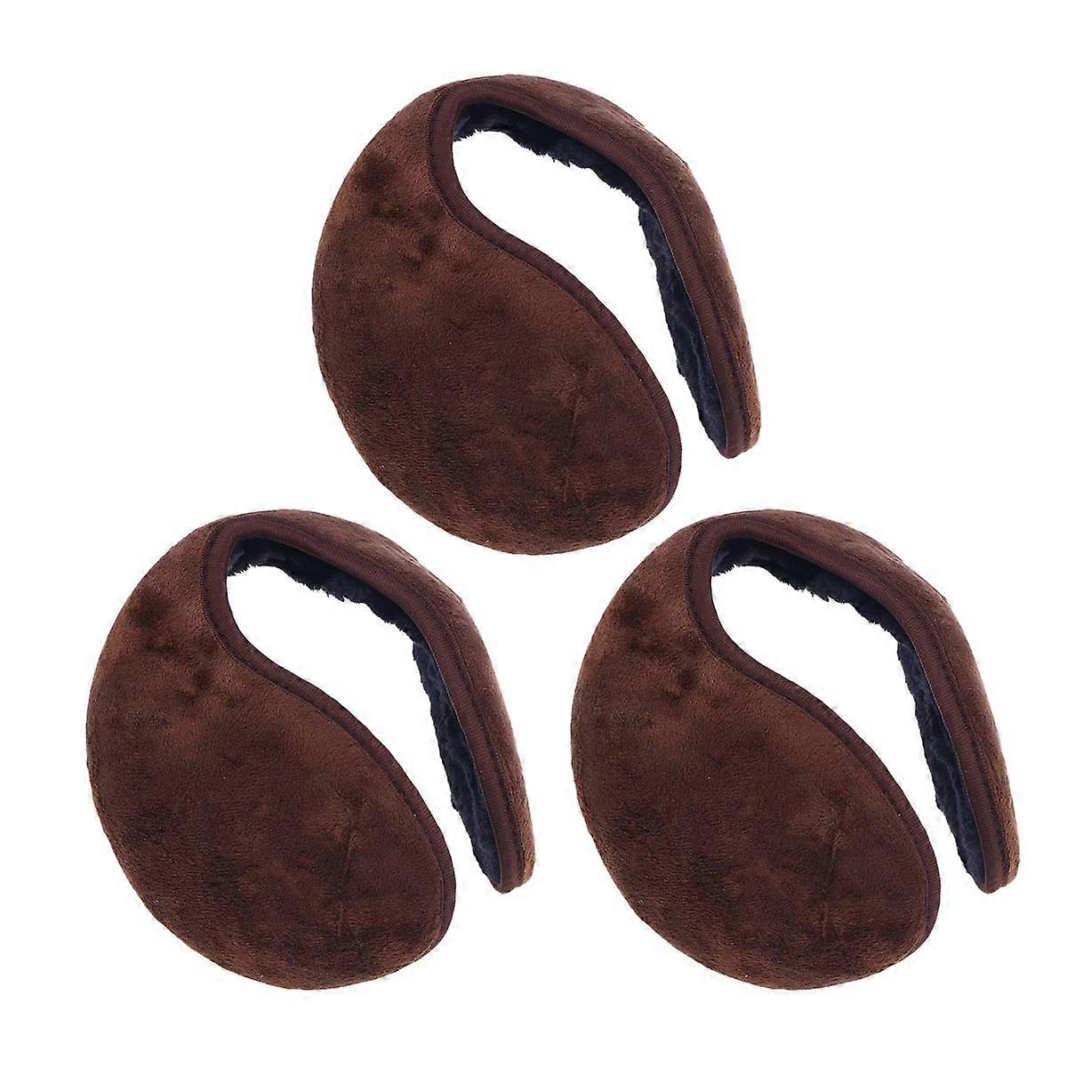 Warmth Protection Earmuffs For Cold Weather Casual Portable Behind The Head Style Winter Ear 3Pcs