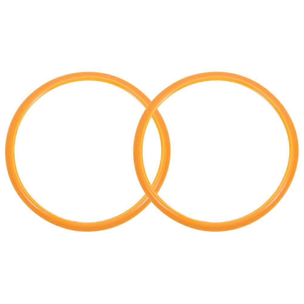 High Temperature Resistance Silicone Cooker Lid Liner Pressure Cooker Sealing Ring Kitchen Use Orange 2Pack