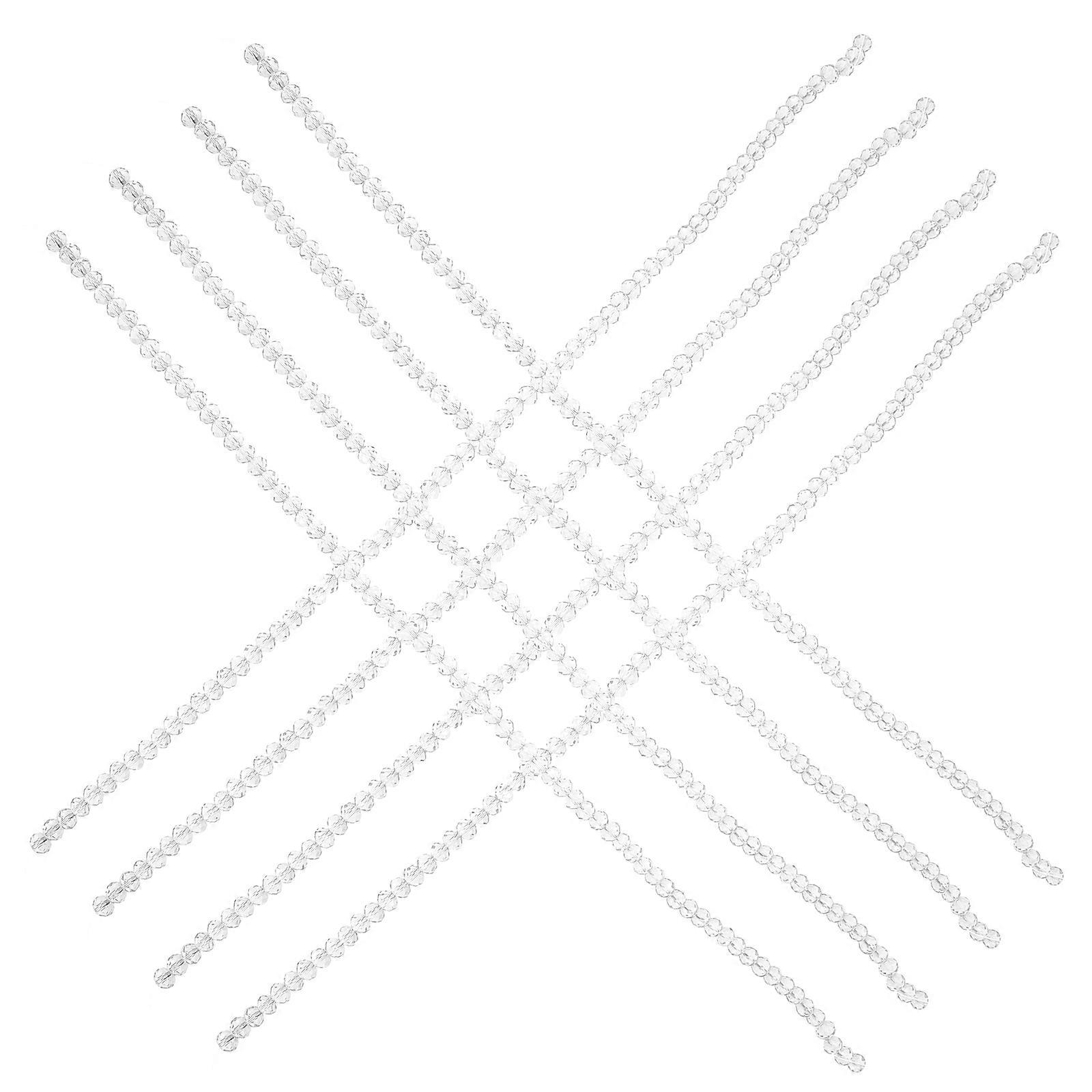 Diy Loose Beads Glass Material For Wind Chime Making Smooth Edges 0.8X0.8Cm Transparent Round 560Pcs