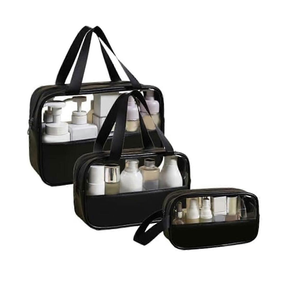 Travel Toiletry Bag, Clear Toiletry Bag Set, 3 Pcs Toiletry Bag for Skincare Products, Portable Was
