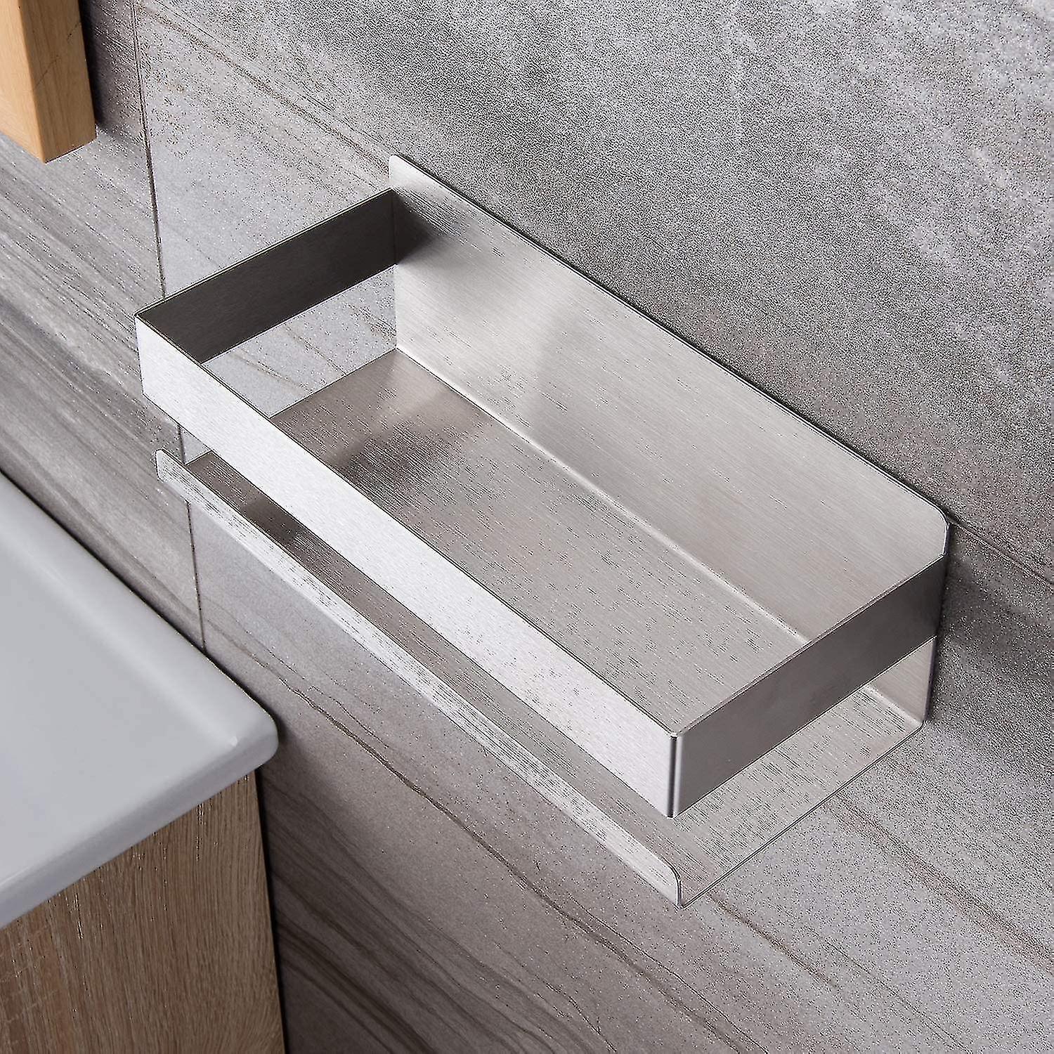 Self Adhesive Shower Caddy No Drilling Shower Caddy Stainless Steel Bathroom Shelf