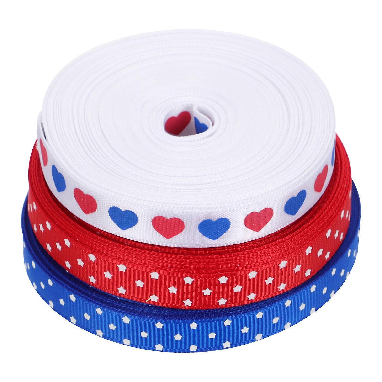 Diy Craft Ribbon Party Decoration Independence Day present Wrapping Dacron 900x0.9x0.1cm Creative Diy Projects 3Pcs