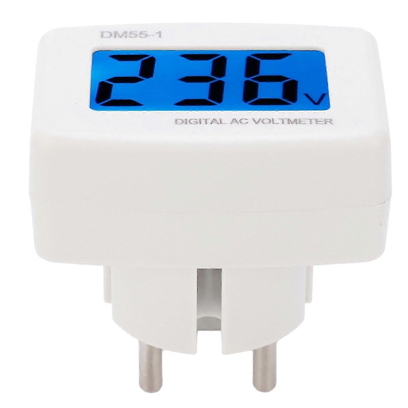 Digital AC Voltage Meter Household Power Energy Voltmeter Ammeter DM55?1 EU Plug AC80?300V