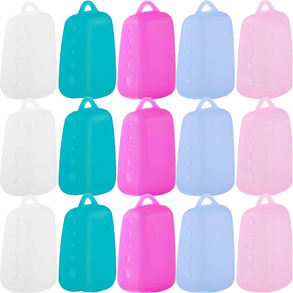 Toothbrush Caps Portable Toothbrush Covers Assorted Color Compact Shape Prevent Dust 15Pcs