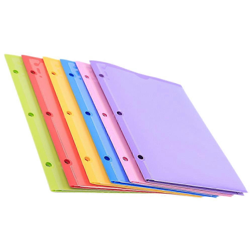 6pcs Double Pocket File Folders Organizer Multi Functional Office Document Storage Easy Clean Business Conference Home Office Use
