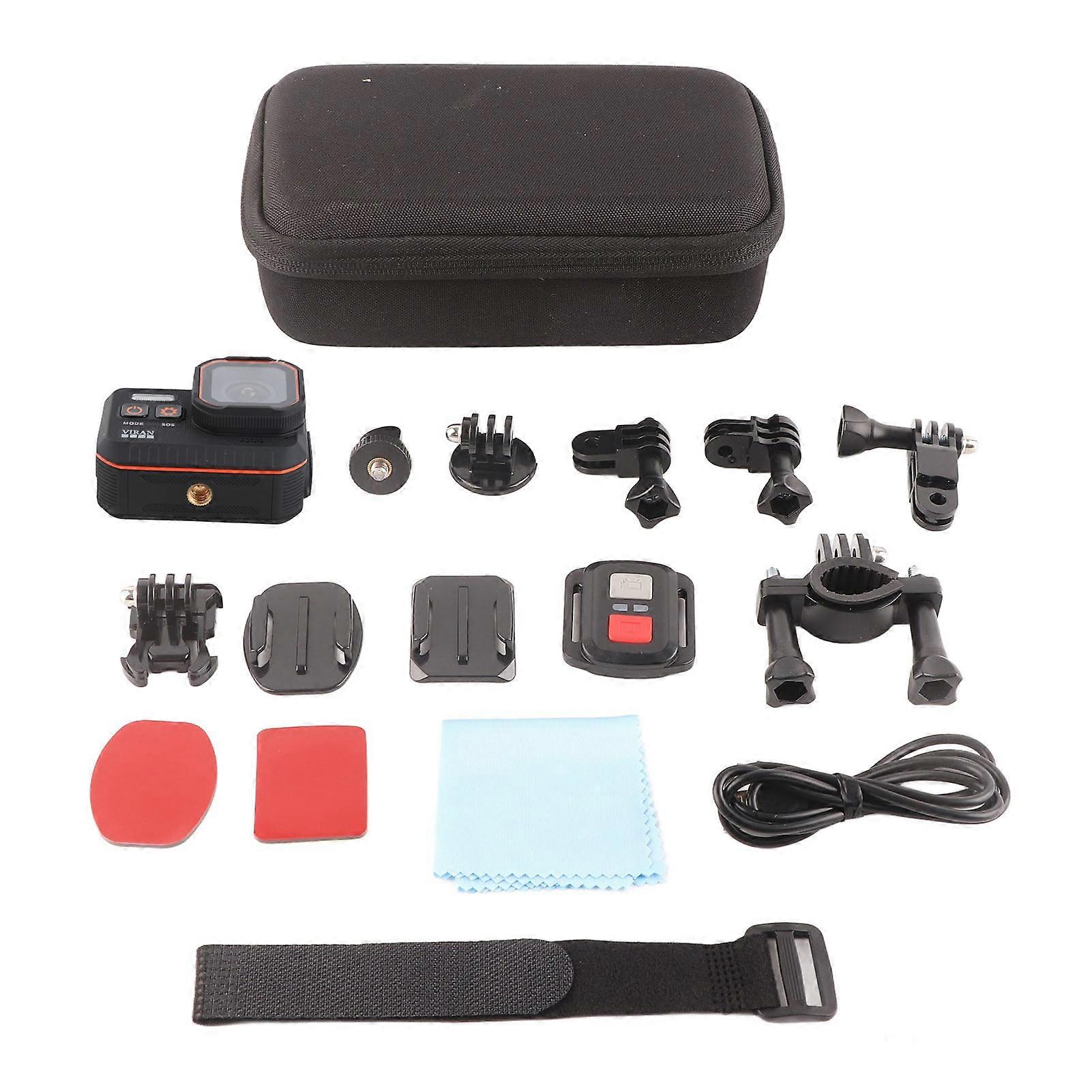 4K 60fps Action Camera 2in IPS Color Display IP68 Proof Wide Angle Underwater Camera for Outdoor