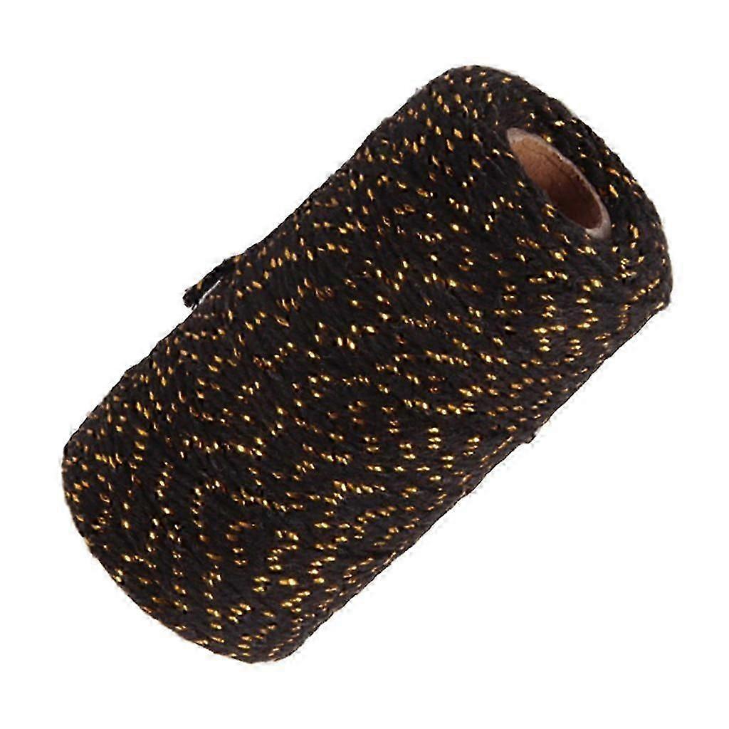 2025 Latest Model 328 Feet (100m)Colored Cotton Twine String Rope Cord for Crafts Black Go