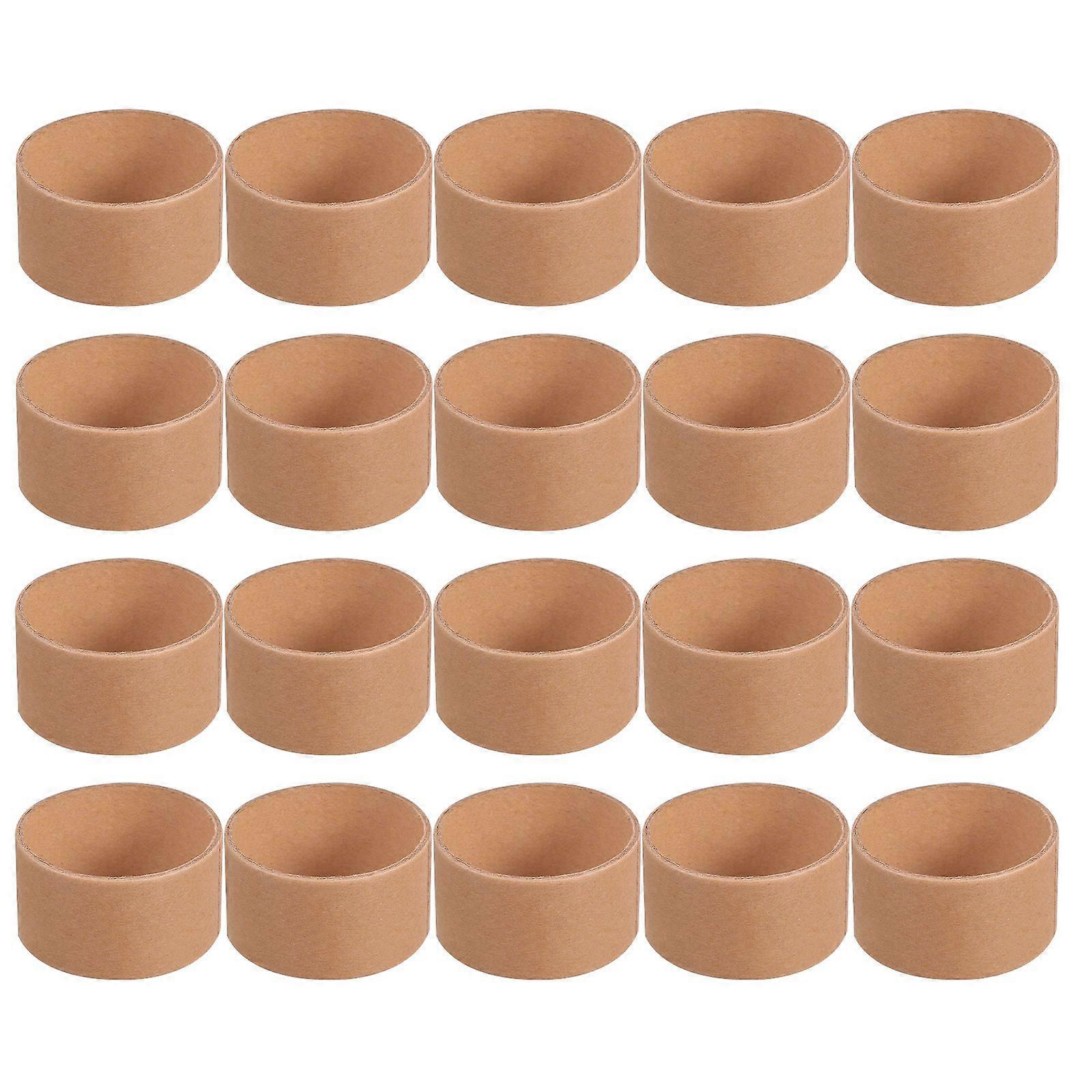 20 قطع الأطفال DIY كرافت ورقة رولز جولة براون اللوحة أنابيب من الورق المقوى