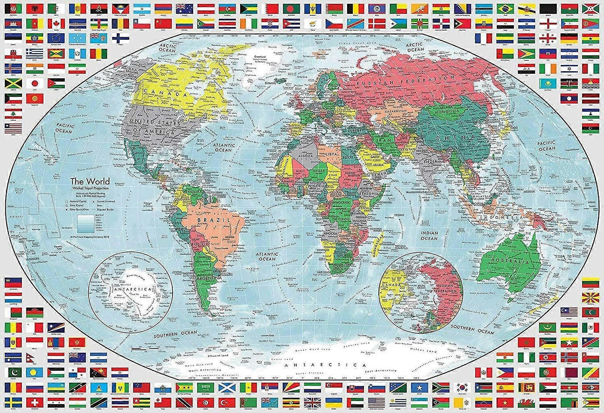 1000ピースパズル - 大人と子供のためのジグソーパズルに挑戦し、知的解凍ゲーム(世界地図)スタイル598