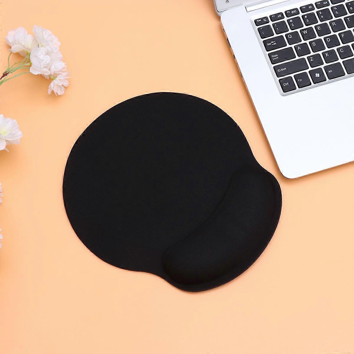 Desk Pad Mat Set Keyboard Wrist Support Mat Black 47x25x6cm Ergonomic Design 1 Set of 2Pcs