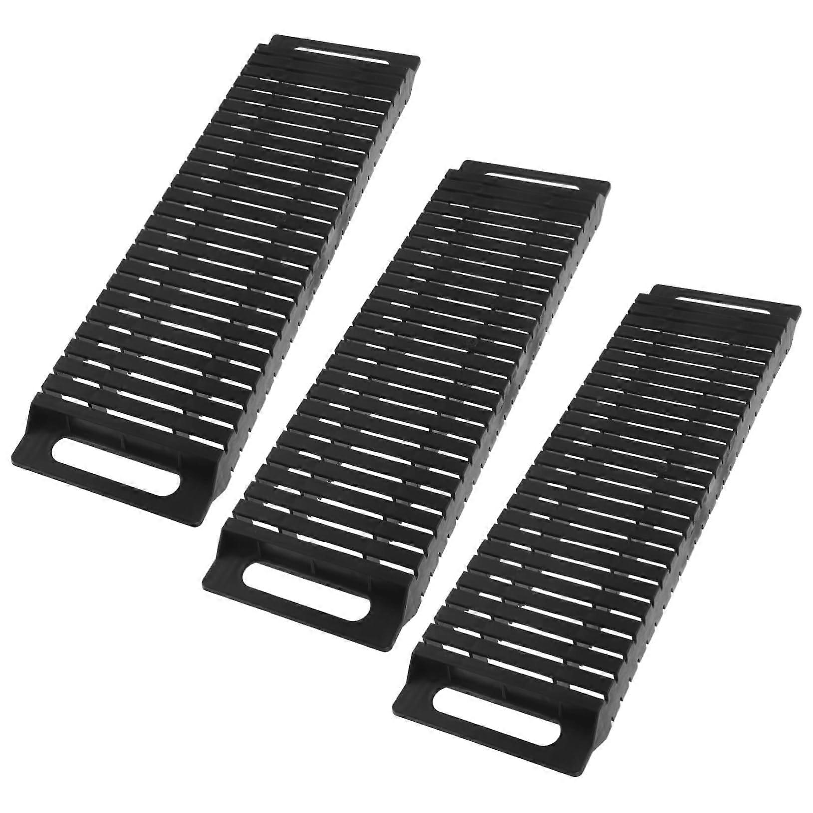 3 Pieces PCB Rack with Slots Antistatic Holder for Circuit Boards Installation Stable for Electronic Projects