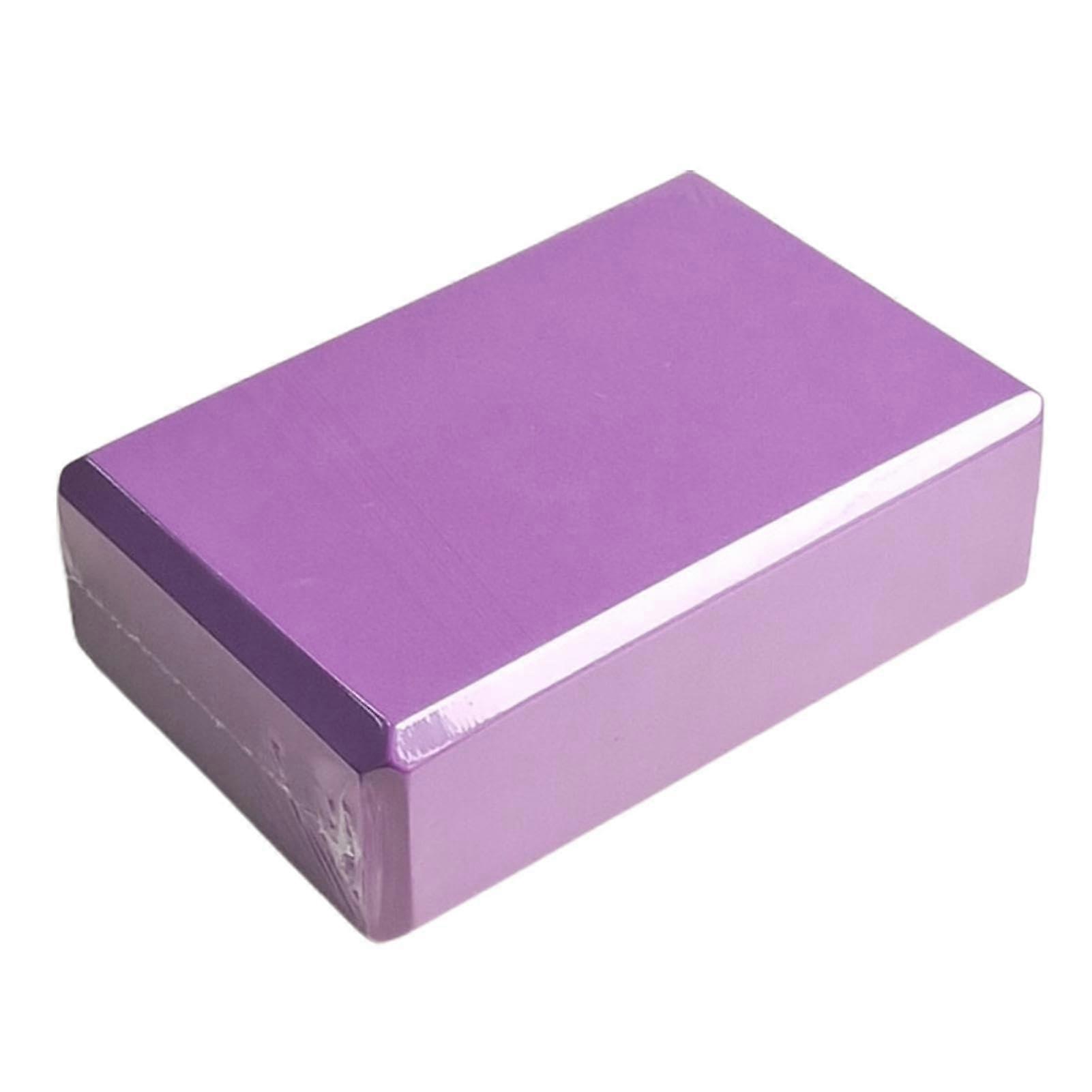 EVA Foam Yoga Block, Soft Density Foam, Non Slip, Stable Support, Eco Friendly Fitness Prop, Standard Size, Purple