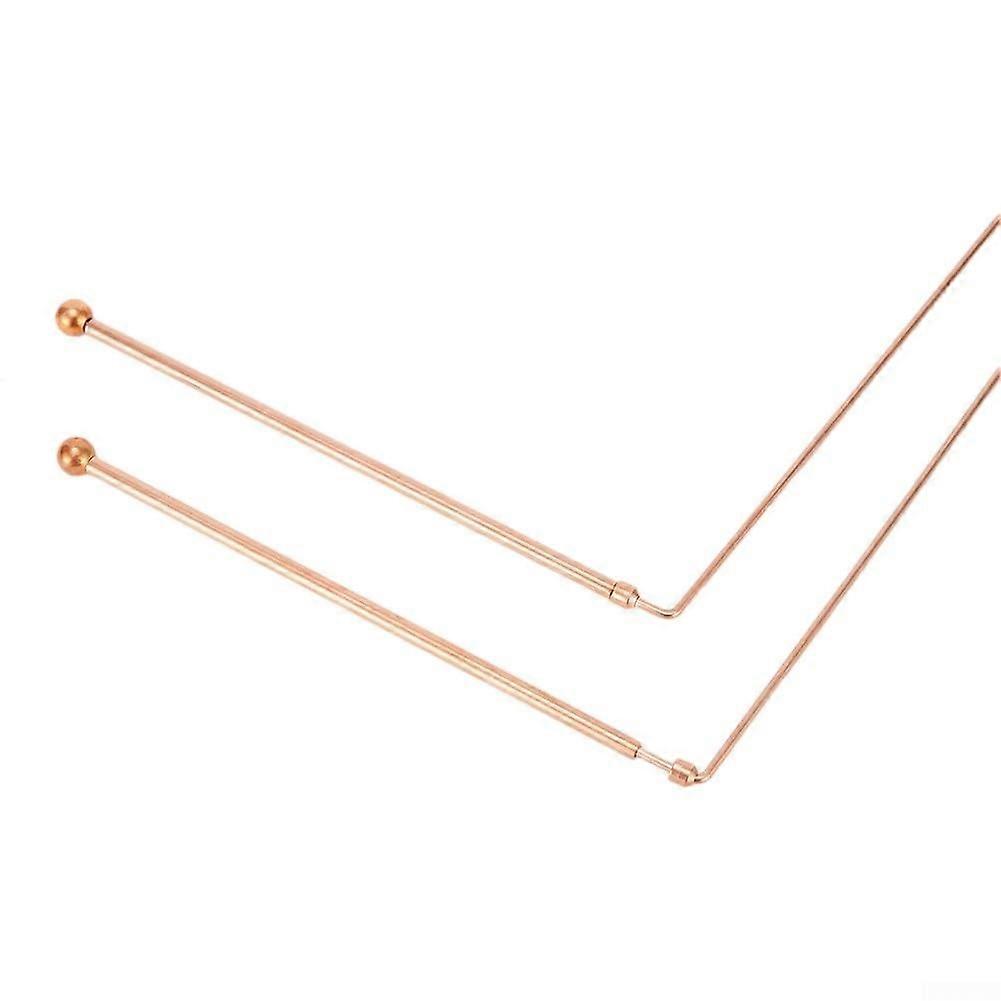 Copper rods 99.9% pure copper, 12.5 cm handle and 30.5 cm length, for dowsing rods and divination, 2 pieces