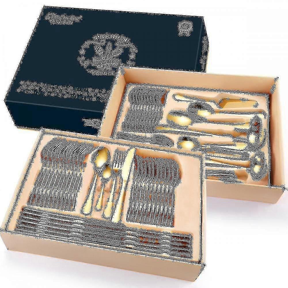 72-piece Stainless Steel Flatware Set Cutlery Tableware Set For Home -ys