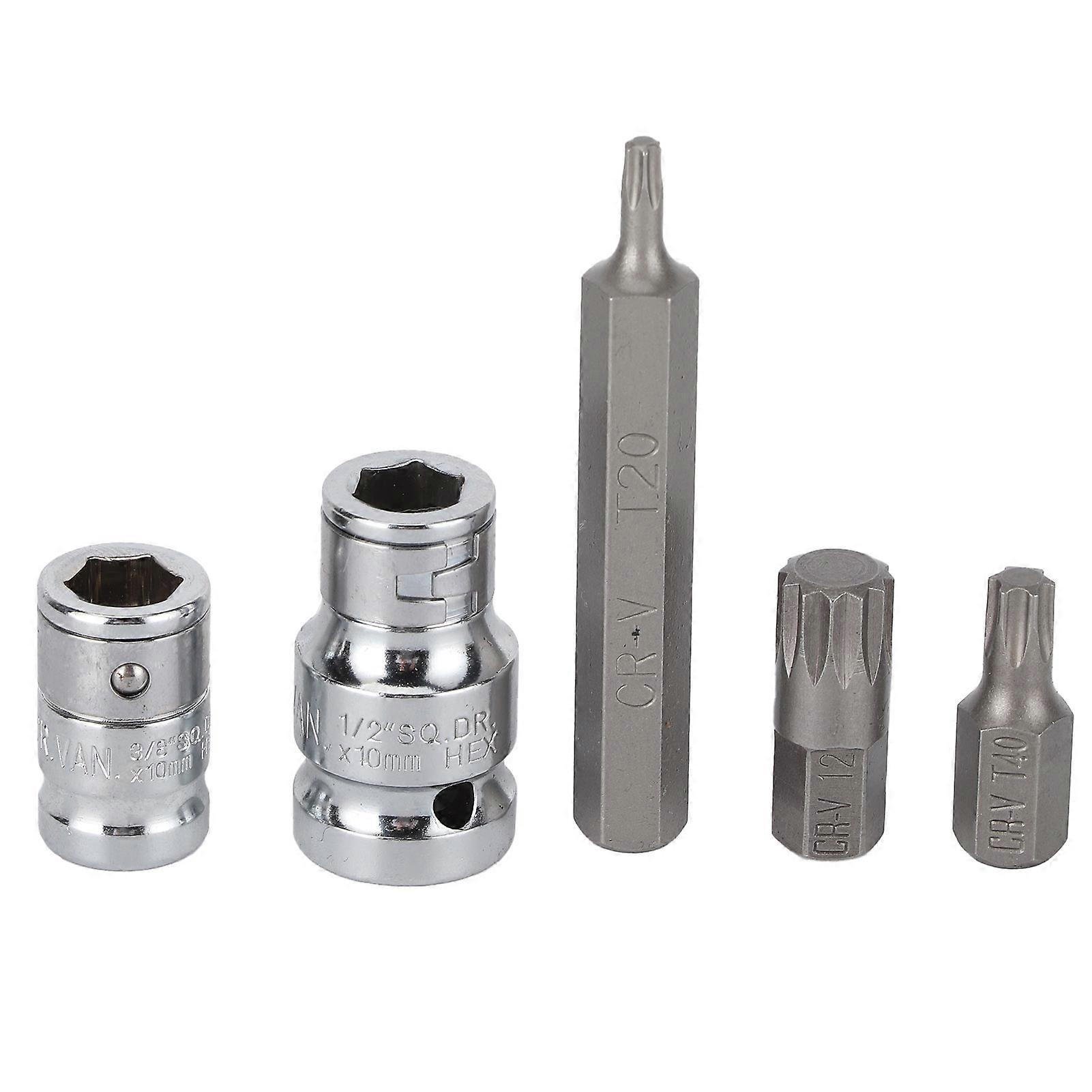 26pcs 1/2in Square Socket Bit Set 12 Point Square Spline Bit XZN with Strong Togue Auto Repairing