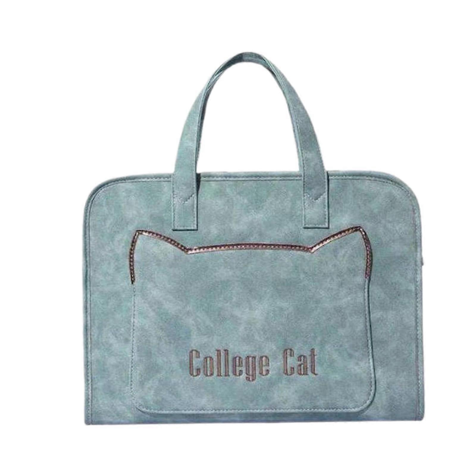 Work briefcase, carrying handle, handbag, computer bag for travel, business, computer, blue