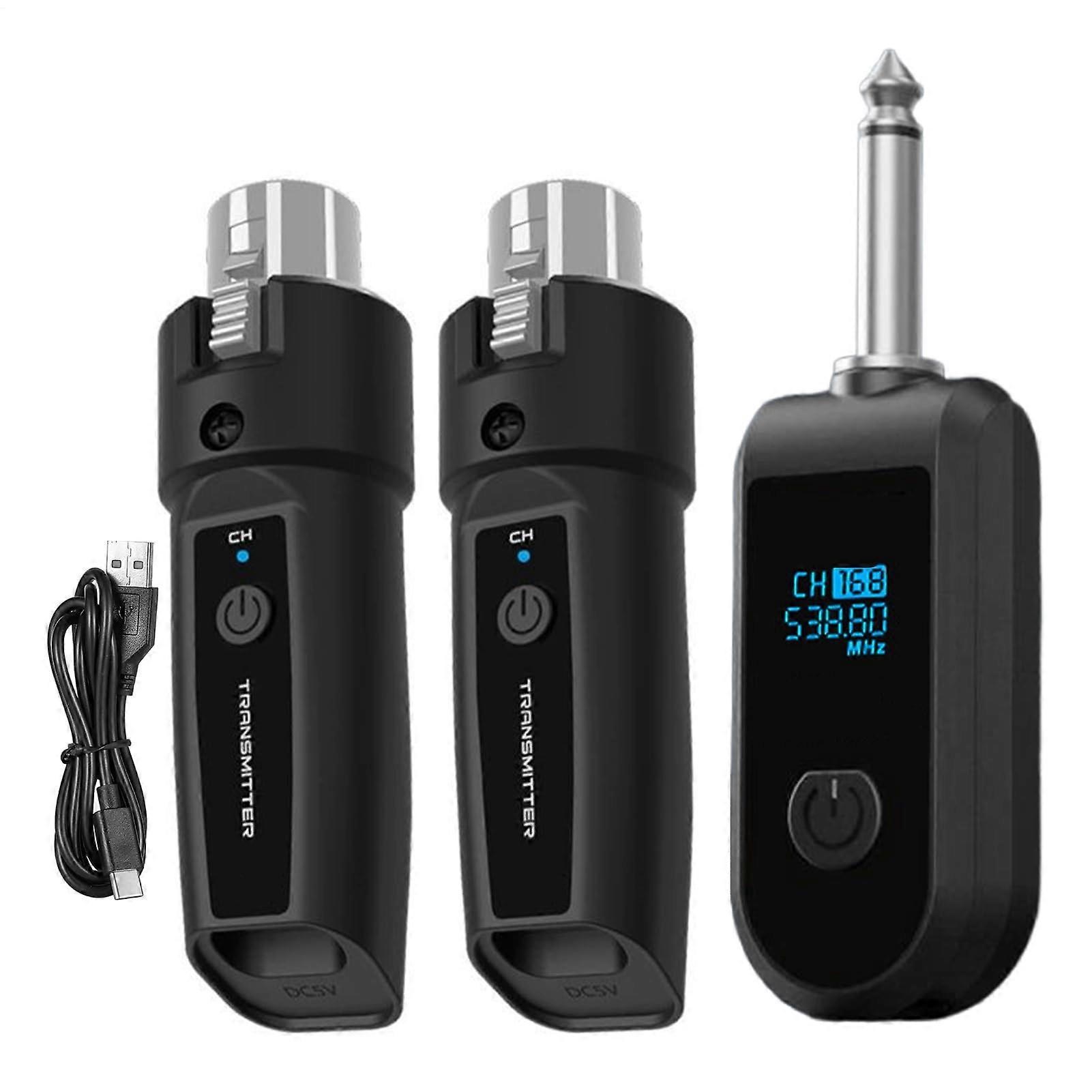 Wireless Microphone Adapter Audio Signal Transmitter, Compact Receiver Kit for Wireless Audio Mixing