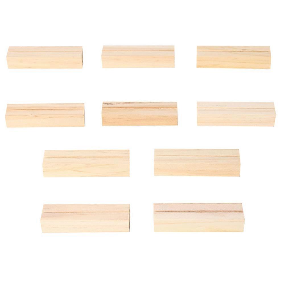 Paper Memo Holder Natural Wood Rectangular Shape for Garden Light Yellow Material with Memo Holding Function 10Pcs
