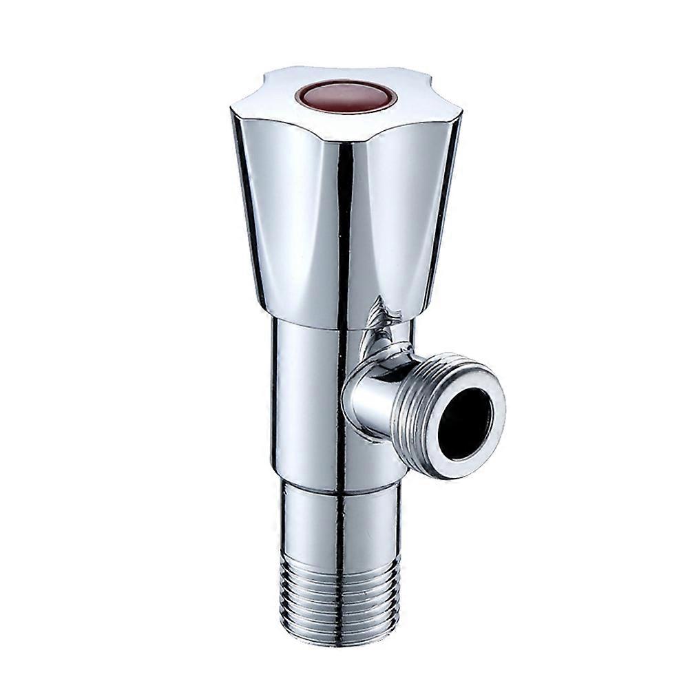 Bathroom Use Angle Valve Thickened Design Water Shut Off Hot Cold Connection Stainless Steel 1Pack