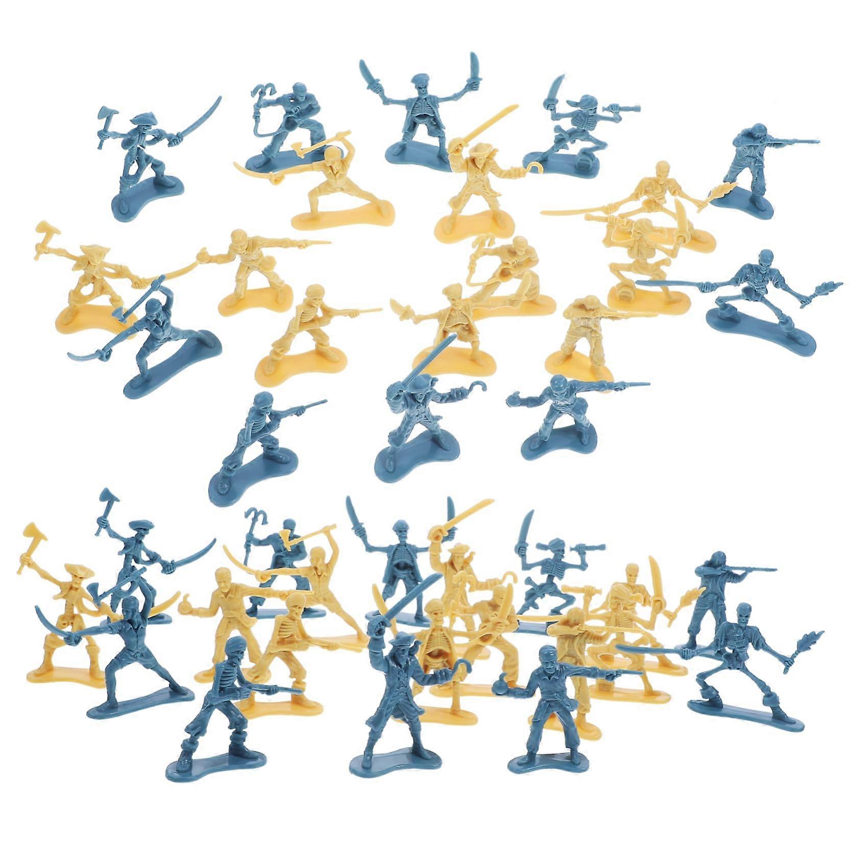Pirate Figures And Soldier Models 100-Piece Tabletop Miniatures For Role-Playing Games And Sand Table Decor, Durable