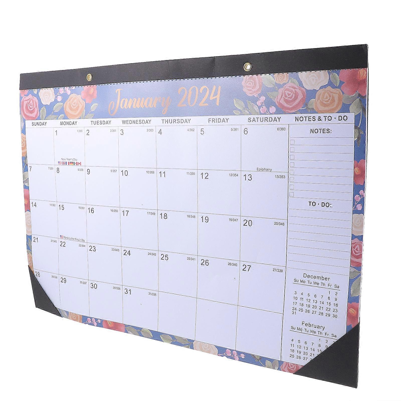 Hanging Calendar Office Wall Calendar Adults Time Management 18 Months Coverage 1Pcs