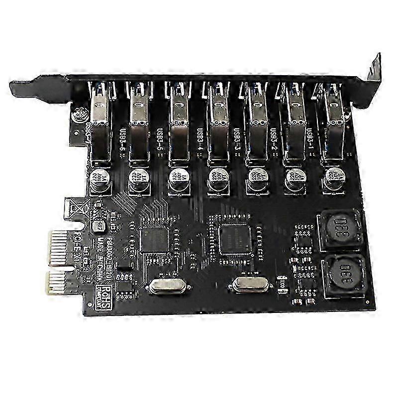 PCI-E to USB 3.0 7-Port PCI-E Expansion Card USB 3.0 Adapter Multiplier Card SZRH A-F