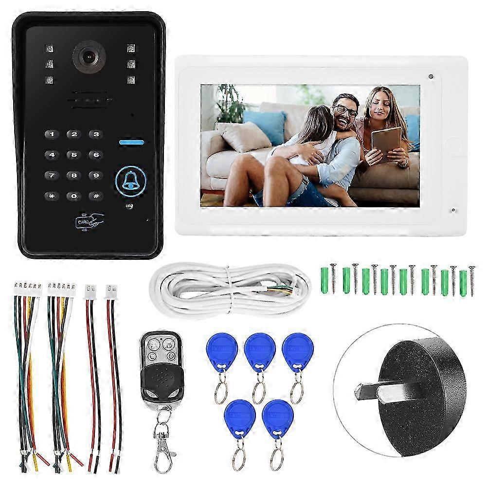 Wifi Video Intercom Doorbell - 7" Hd Touchscreen, Android System, Mobile App Support