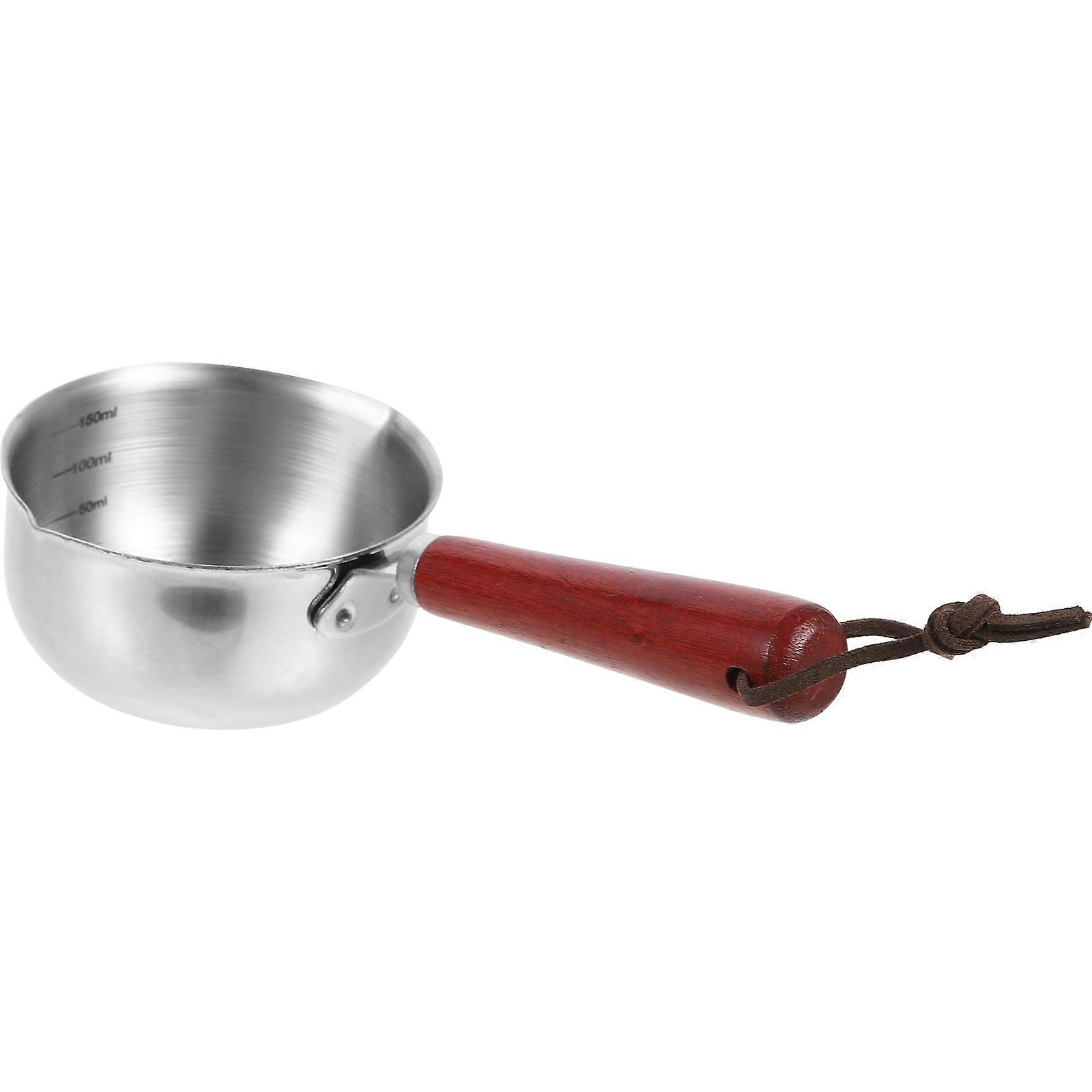Stainless Steel Mini Milk Warmer Pot, Sauce Pan for Even Heat Distribution, Suitable for Milk, Porridge, and Soup
