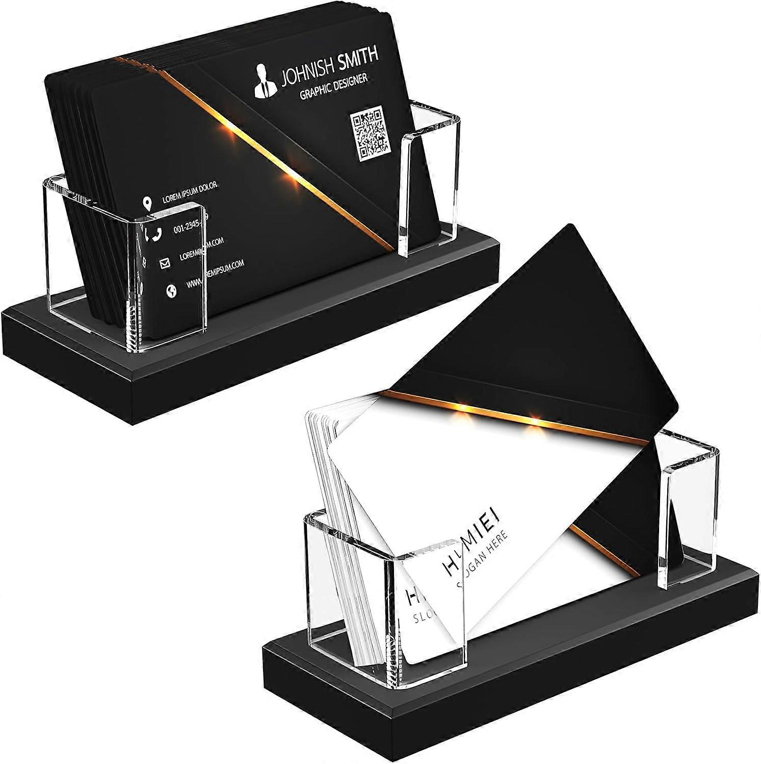 Acrylic Business Card Holder: 2-Pack Desktop Business Card Display