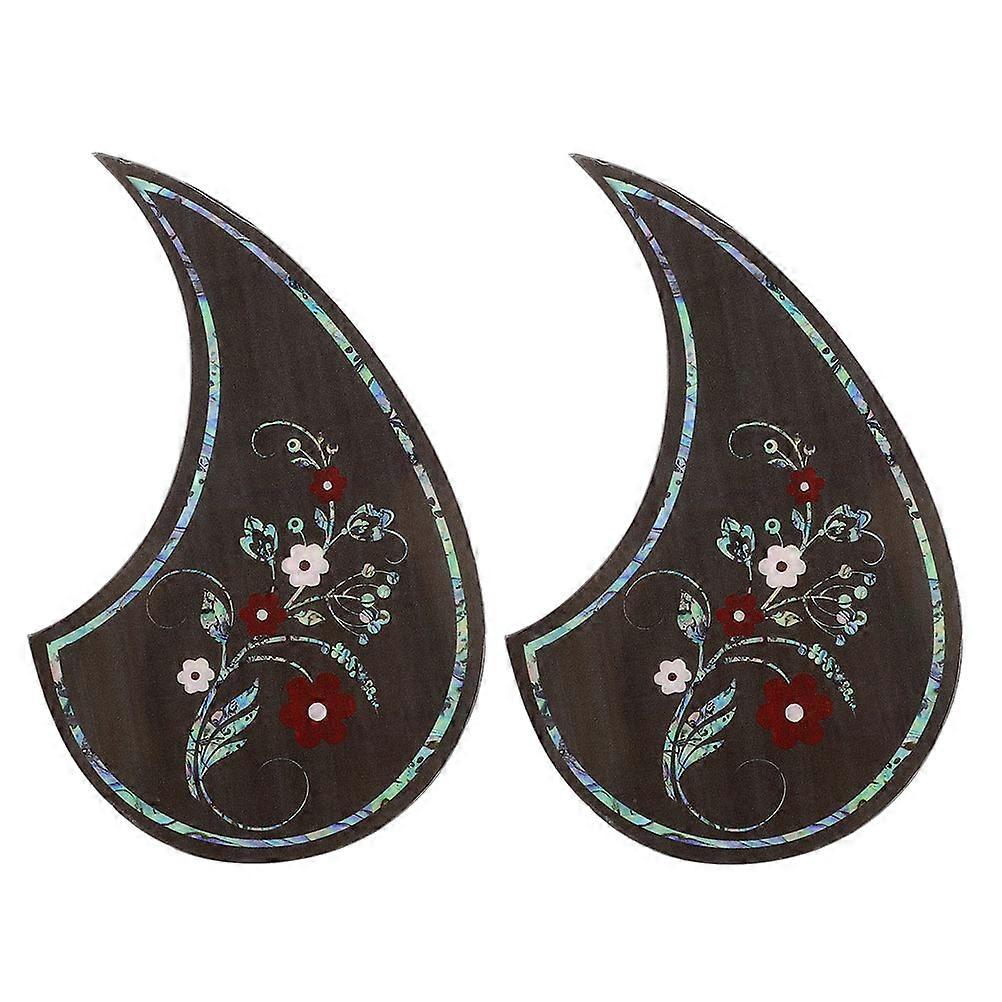 Guitar Pickguard Anti-Scratching Protective Drop Shape Assorted Color 17.50X9.50X0.01CM 2Pcs