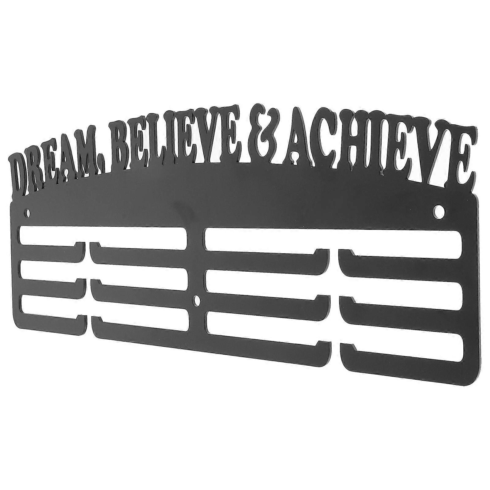 Medal Holder Display Rack Hanger Iron Rectangular Shape 11.8×4.5×0.1in 1Set