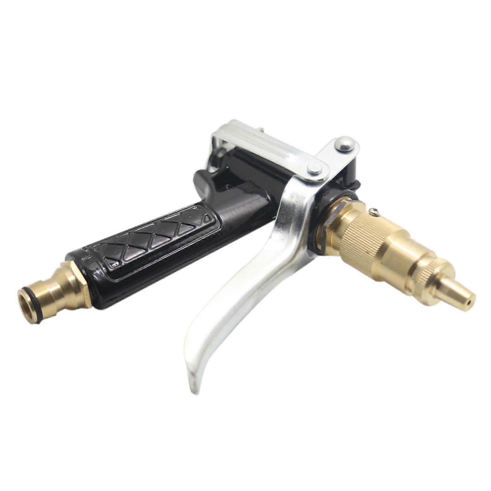 High Pressure Hose Nozzle Front Trigger, 3-Pattern Nozzle For Cleaning And Garden, Aluminum Body, 1/2-Inch Quick-Connect
