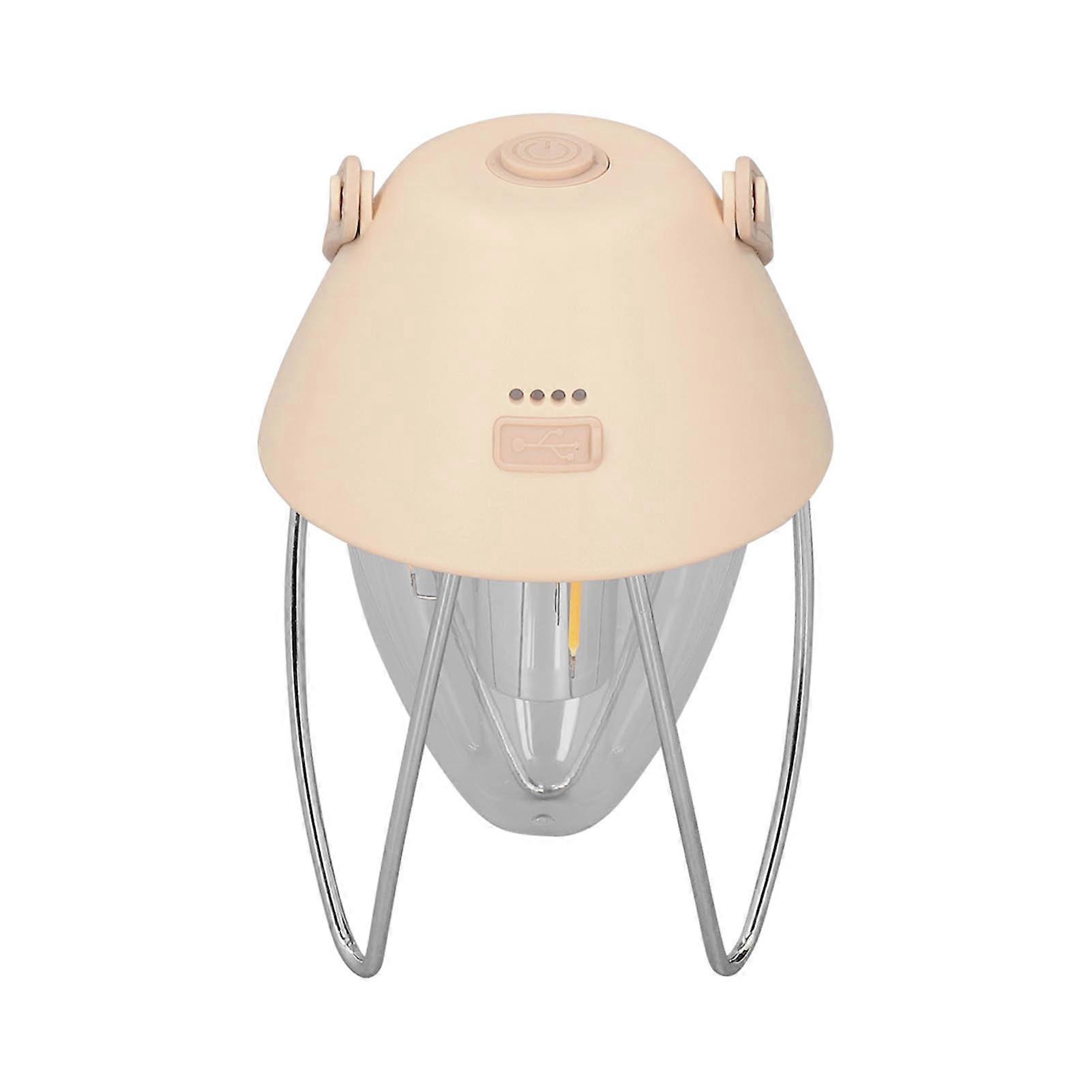 Rechargeable LED Camping Lantern 3 Light Modes Outdoor Hanging Light Portable Tent Lamp Cream Coloured