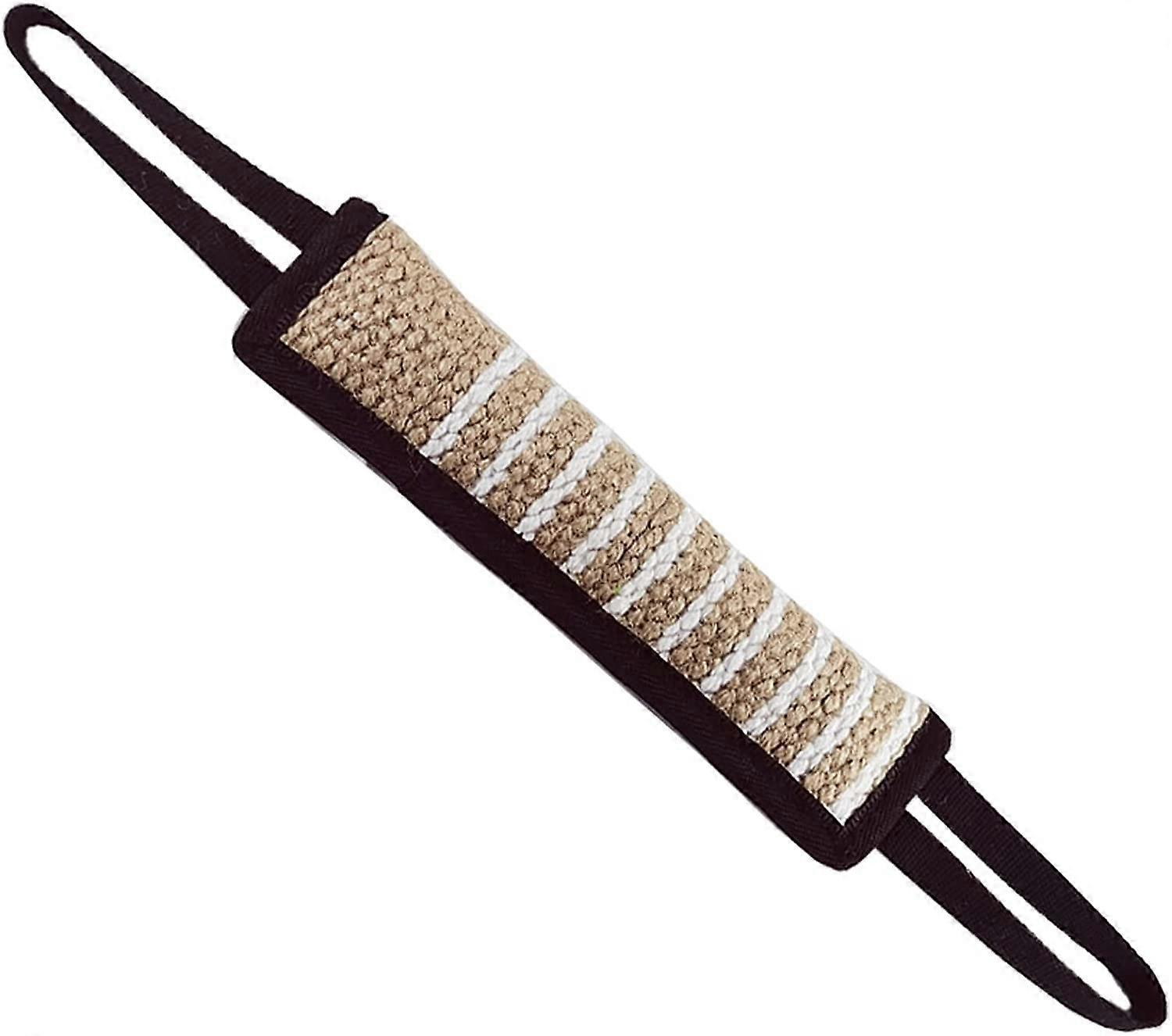 Dog Tow Toy Jute Dog Bite Stick for Training, Durable Hemp Biting Target, Black Edge Molar Pick, Dog Training Accessory