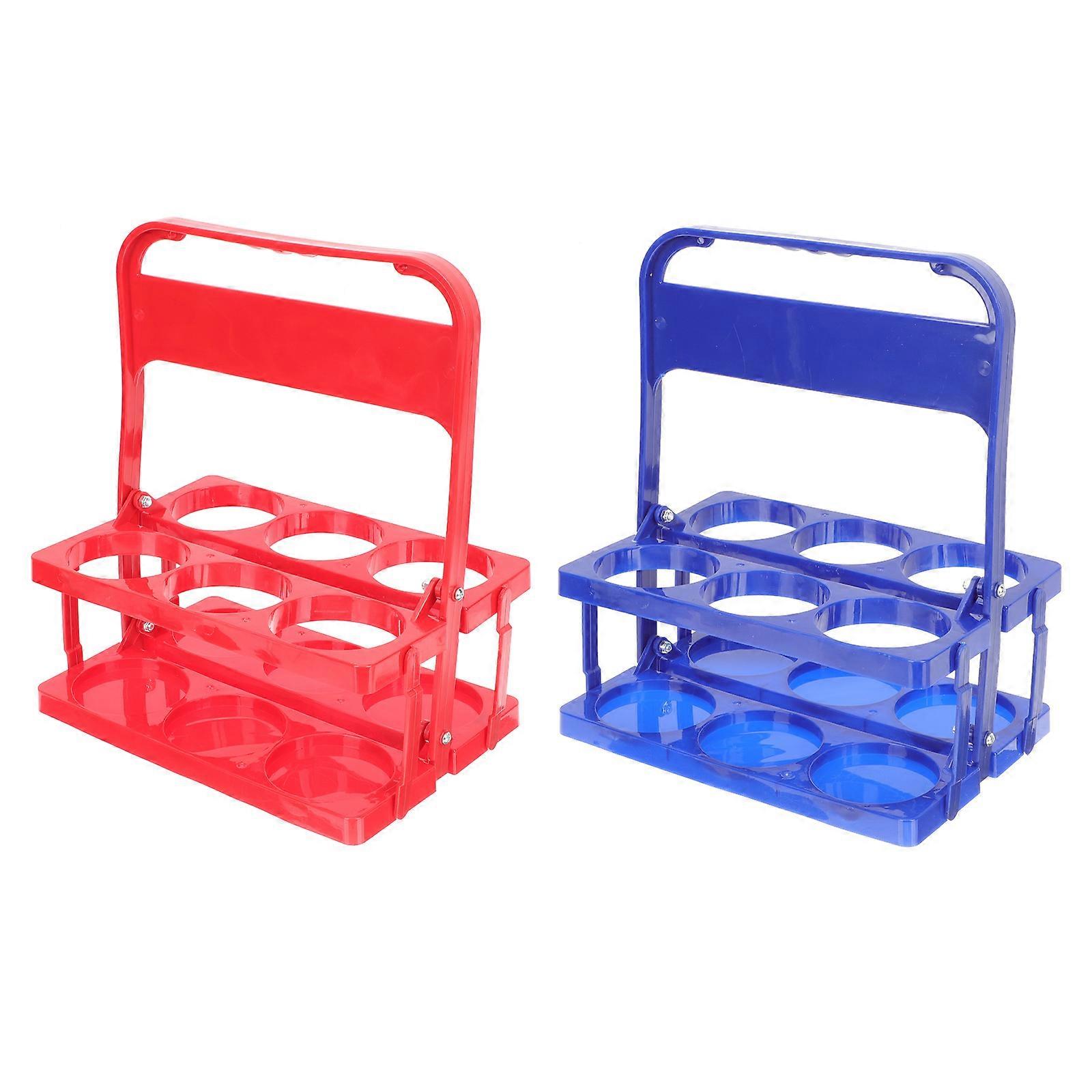 Plastic Beer Bottle Carrier Beer Bottle Storage Basket for Bar Use 2Pcs