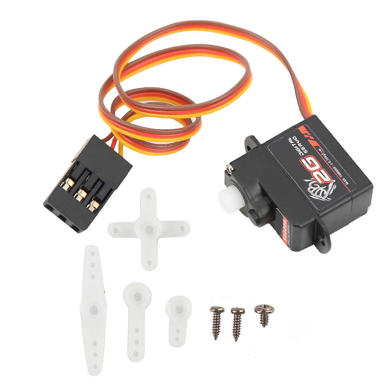 Conjunto de servo digital RC 2G servo de engrenagem de plástico para 1/24 RC Car Airplane FixedWing Helicopters
