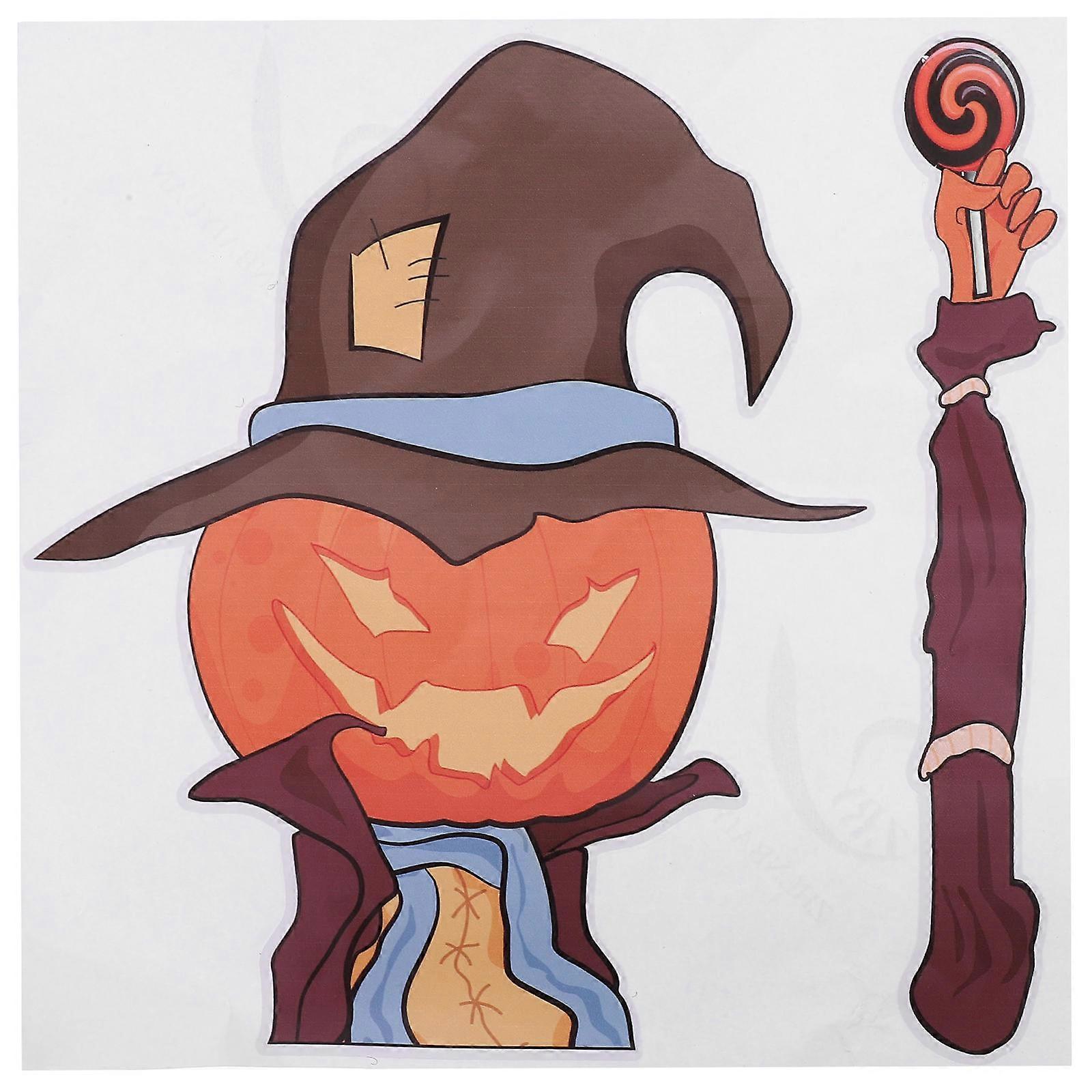 Halloween Car Rear Window Sticker Pumpkin & Scarecrow Decal for Easy Vehicle Decoration and Festive Personalization