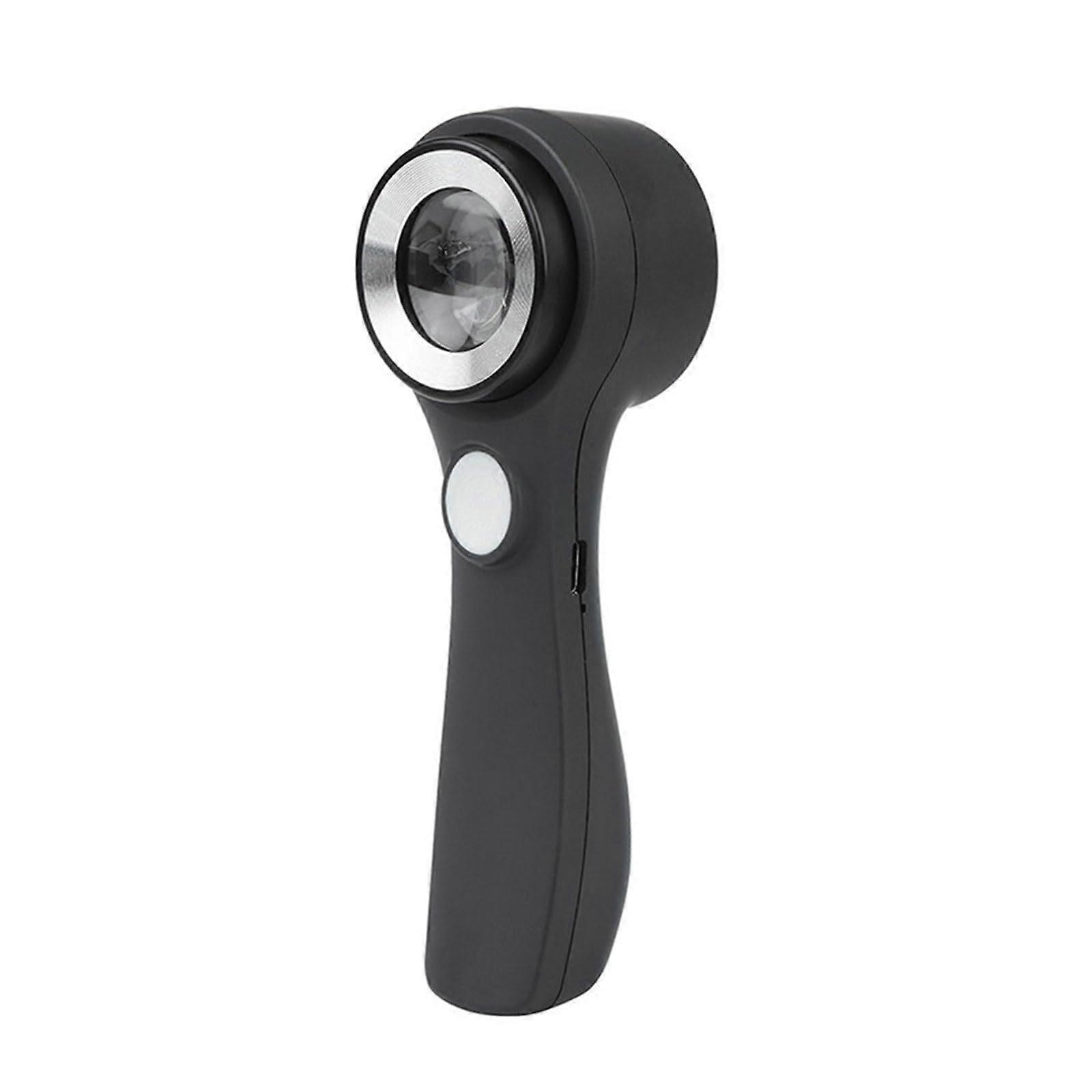 60x Magnifying Lens Eye Loupe Adjustable Magnifier for Stamps Coins Inspection Loupe with LED Light Lens Black
