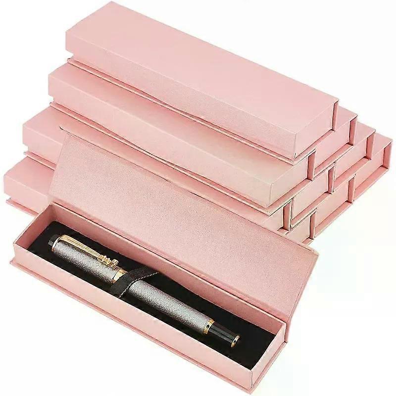 10 PCS Pen Gift Box Flap Pen Display Box with Closure Pink Empty Gift Box Cardboard Pen Box for Pen Pencil