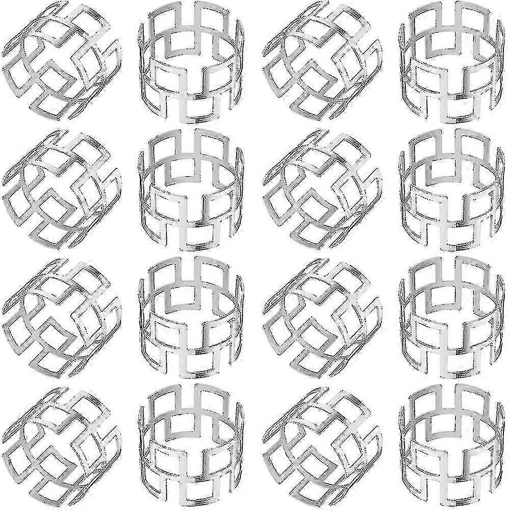 Set di 20 foglia in metallo tovagliolo anelli tovagliolo argento portatovaglioli per uso da tavolo