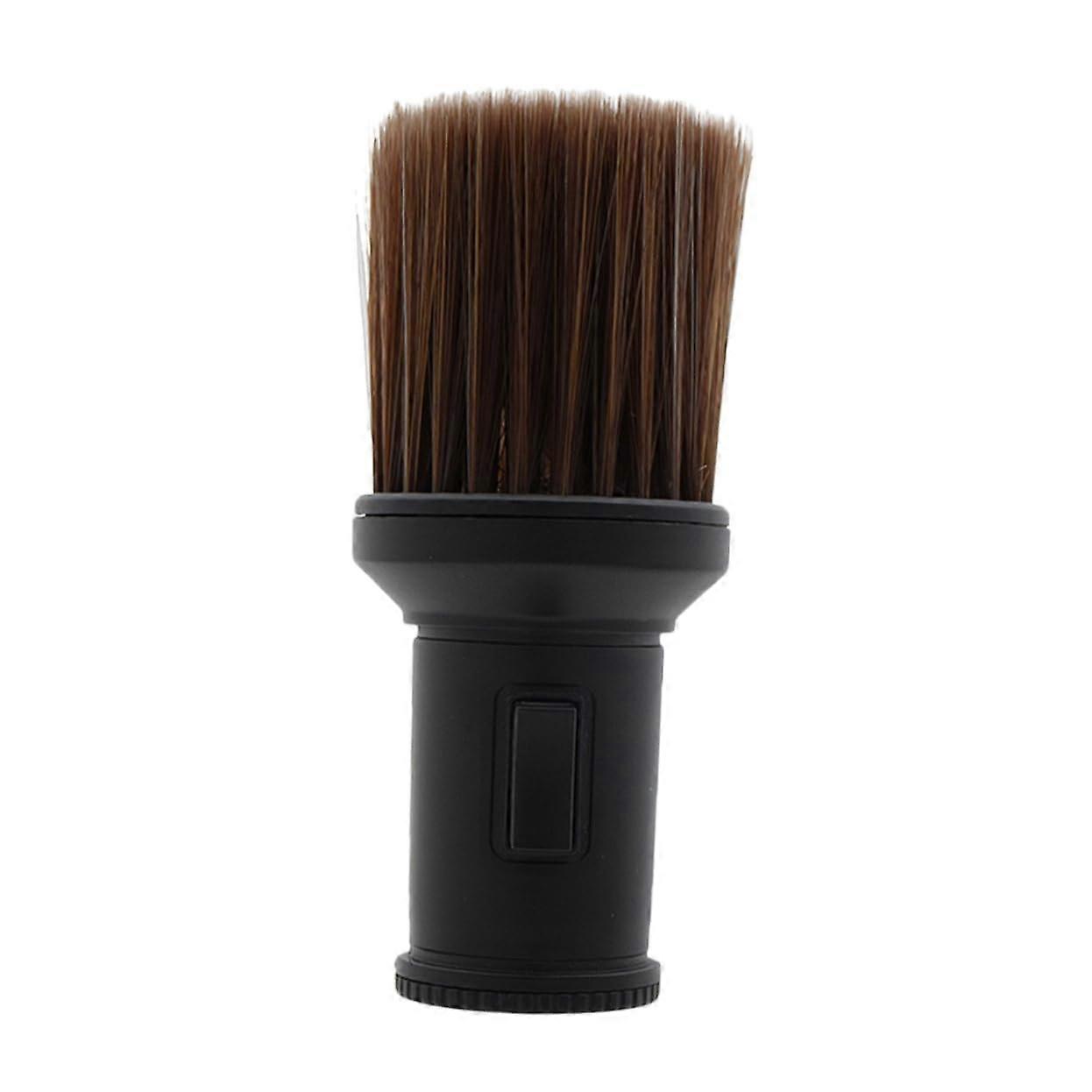 Hair Brush for Hairdressing and Shaving - Black Nylon Wool Cleaning Brush for Barbers and Stylists