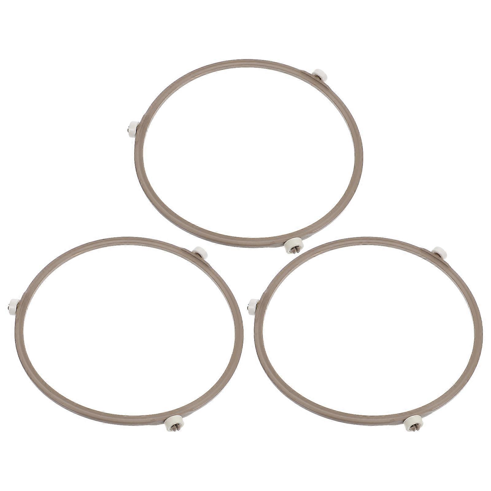 Oven Tray Circle Balanced Plate Even Heating Microwave Oven Bracket 3Pcs