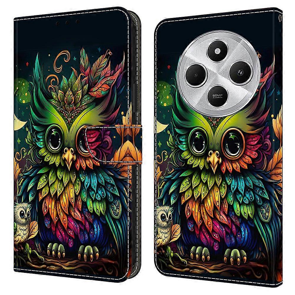 TPU PU Leather Flip Phone Case For Xiaomi Redmi 14C 4G 14R 5G Poco C75 4G Pattern Printed Protective