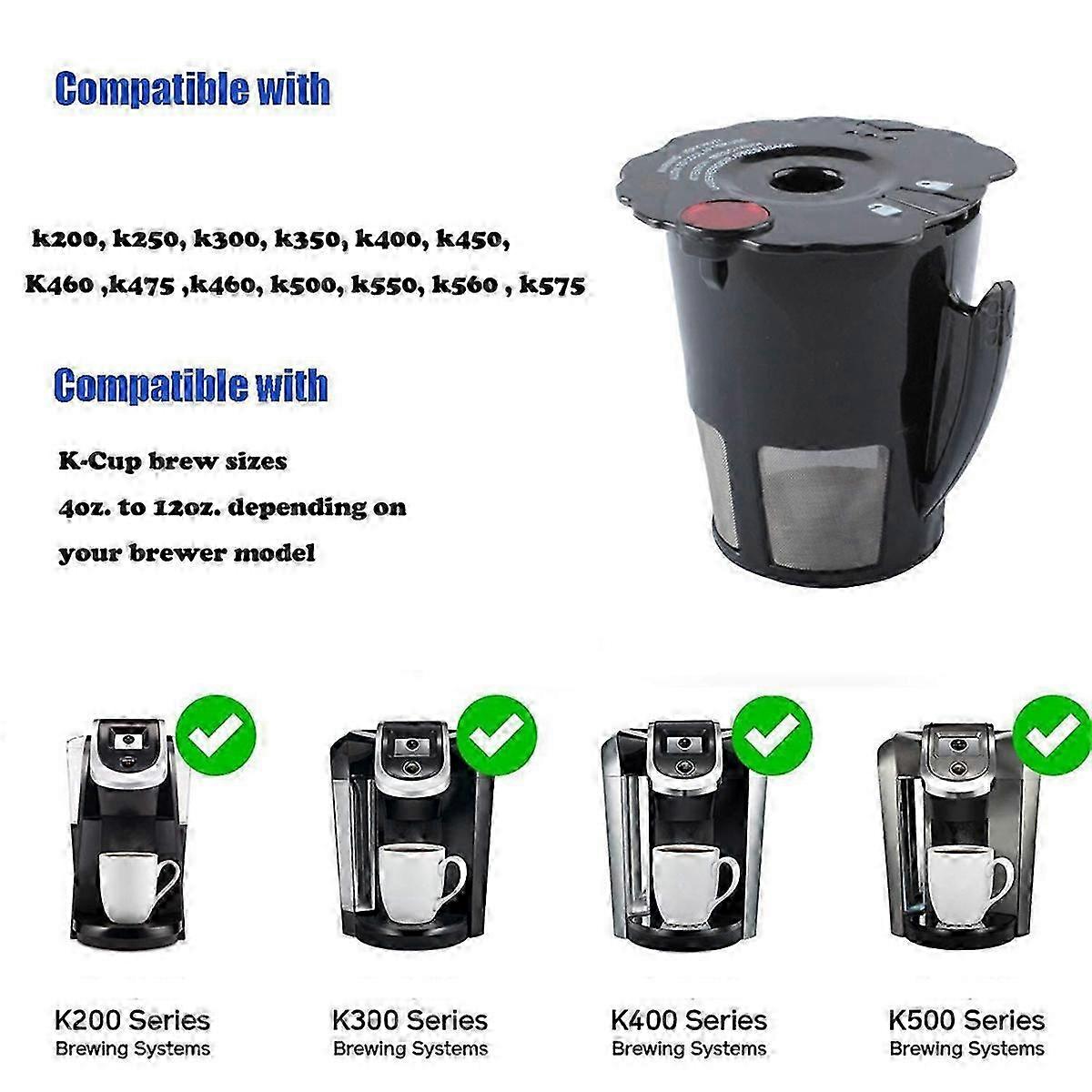 Reusable Coffee Filter for Keurig K-Cup 2.0 Model Replacement Part K200 K250 K300 K350 K400 K450 Ser Edition 0718