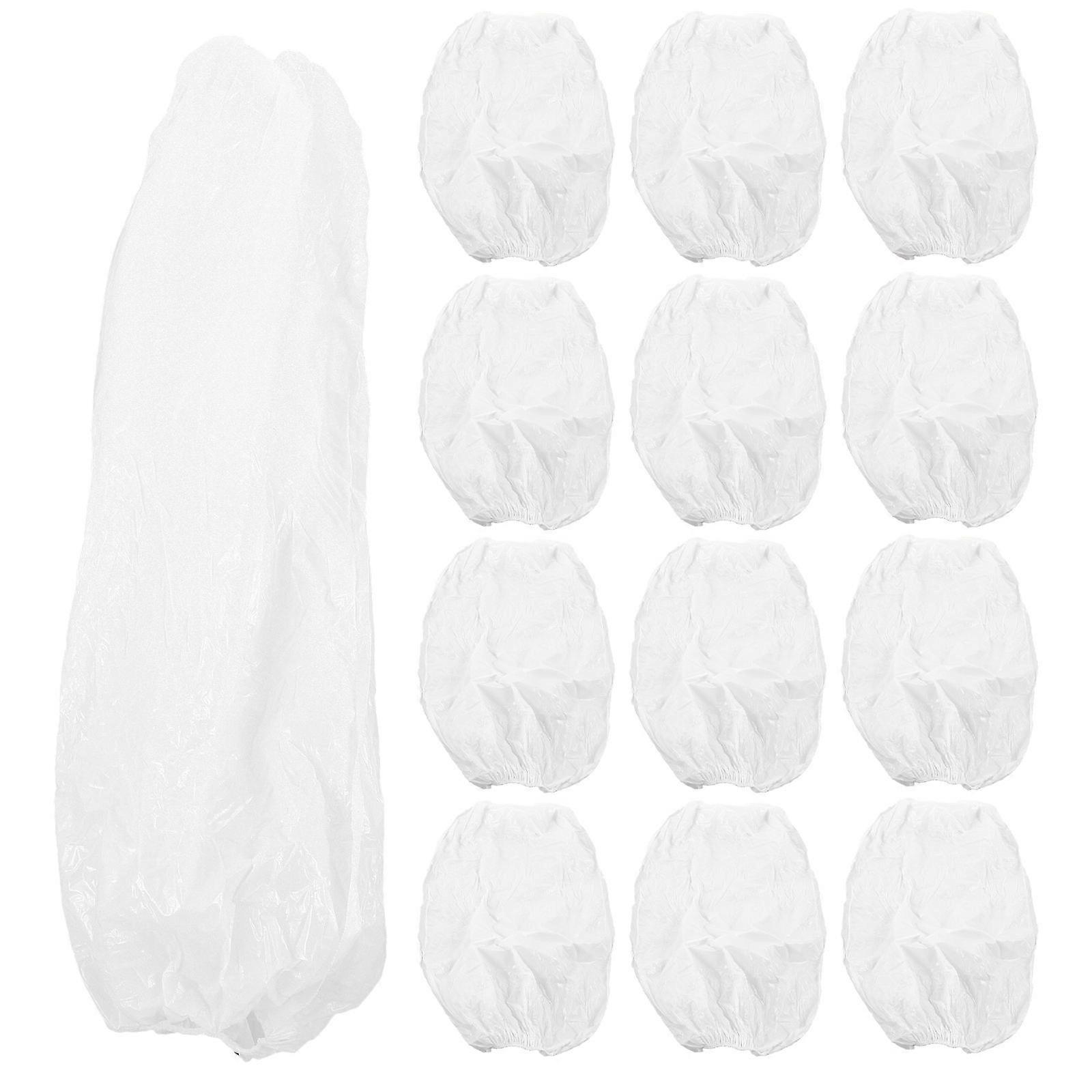 Disposable Arm Sleeves for Protection Practical PE Plastic White Suitable for Cleaning and Longer Use 100pcs