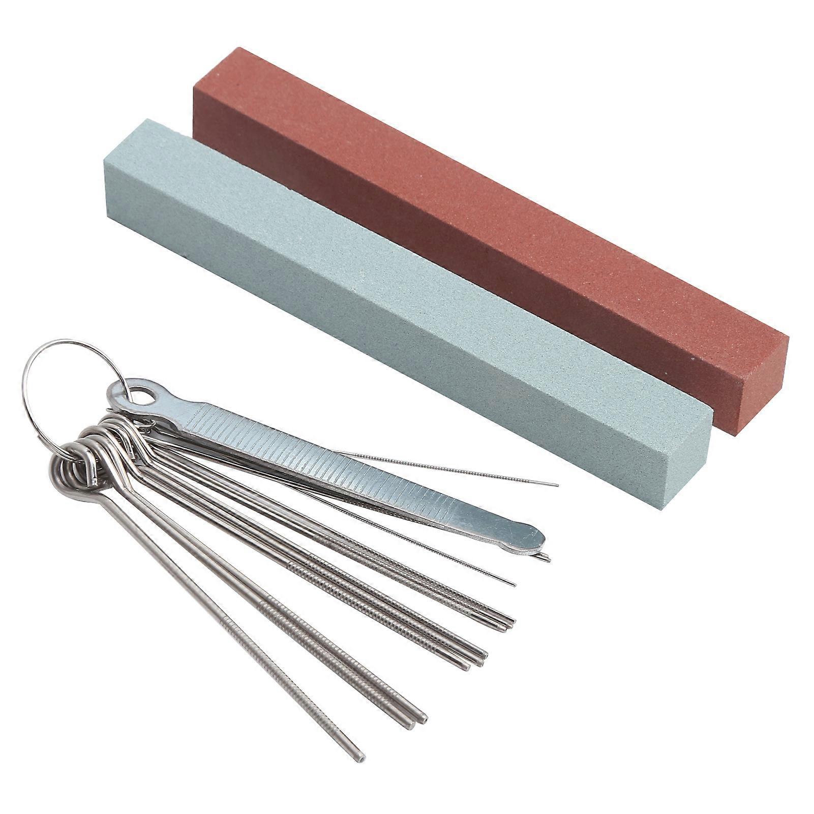 Guitar Polishing Tool Nut Saddle Grooves Sanding Files Stone Musical Instrument Maintain KitM02802