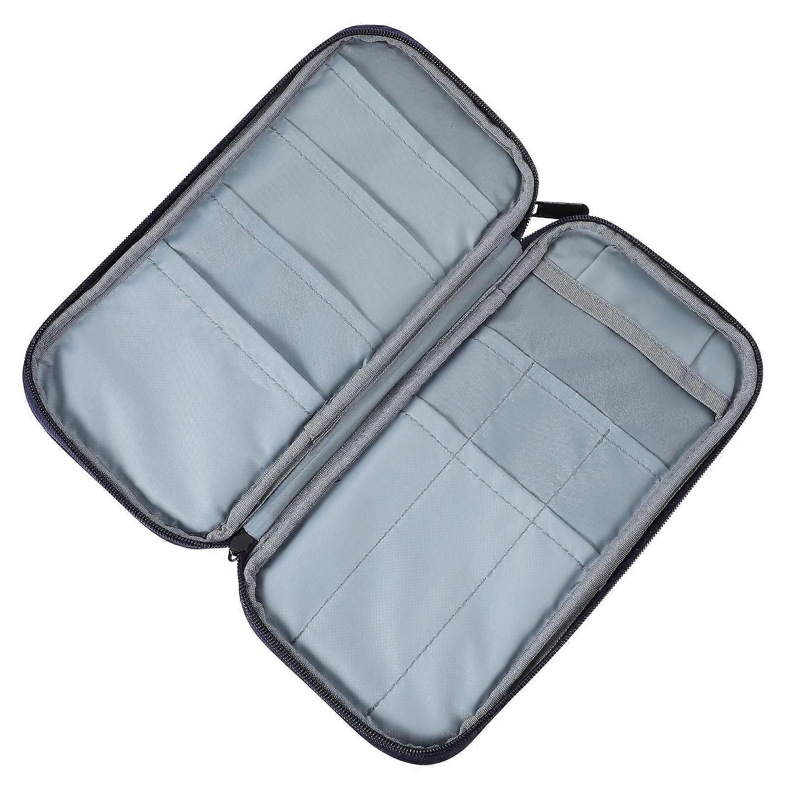 Knitting Needles Case Crochet Hooks Bag for Storing Durable Blue Pouch