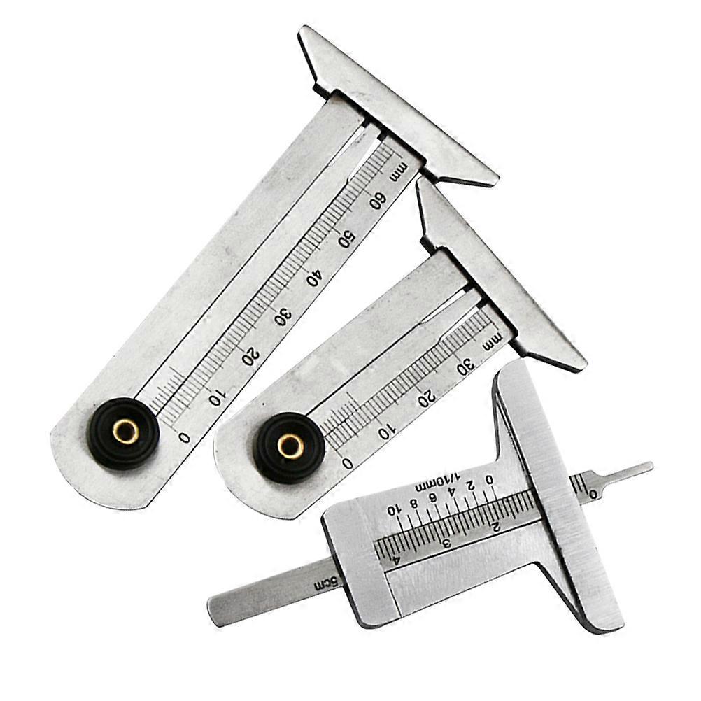 Tire Tread Depth Gauge Tool Metal Detect Probe for Tire Maintenance Tool Calibration Clear 3Pcs