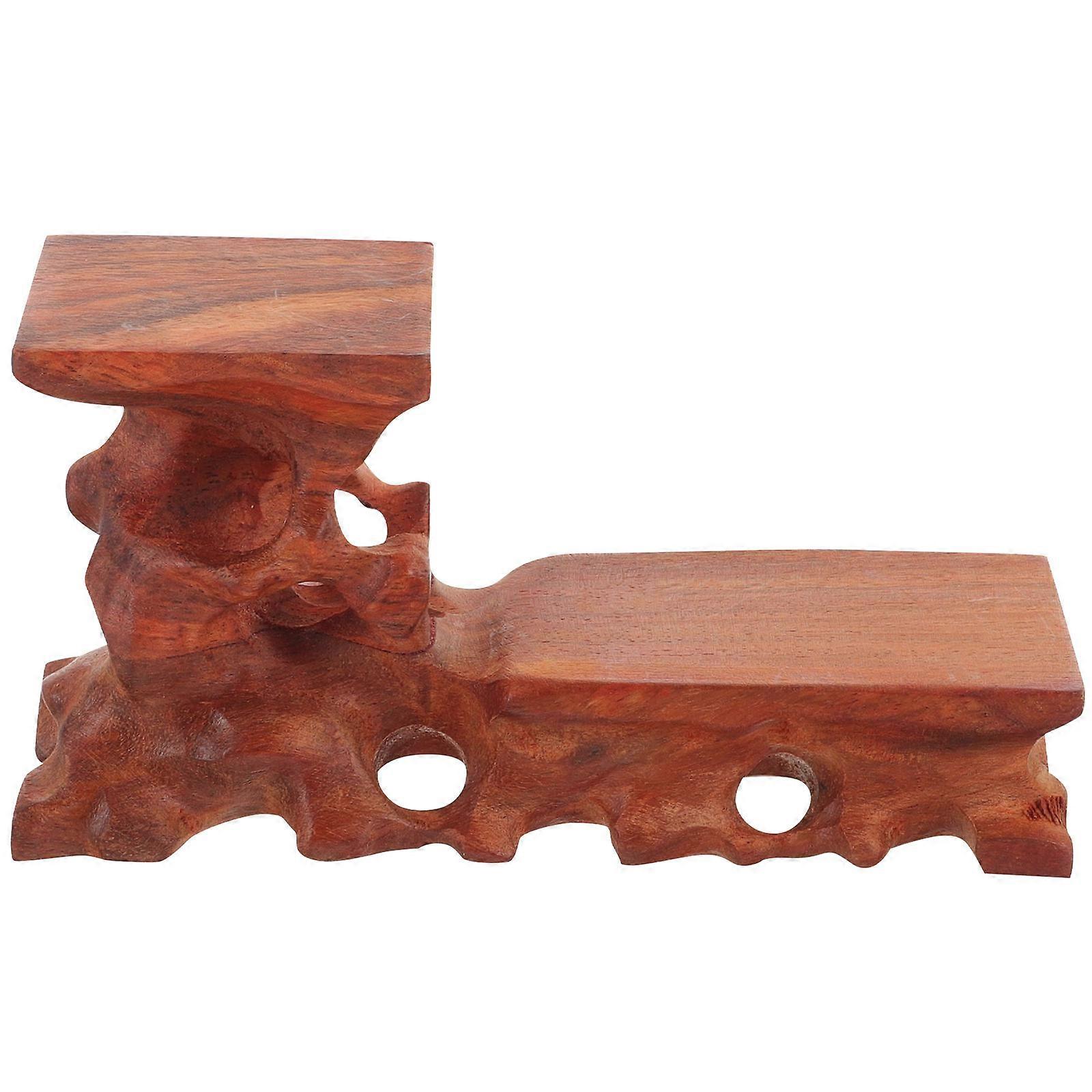 Wood Display Pedestal Ergonomic Design For Plants And Crafts 1Set