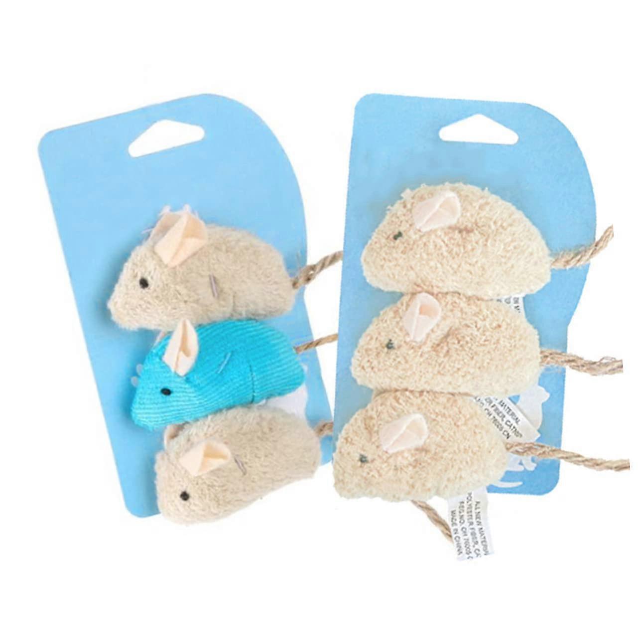 Pack of 3 Cat Toys for Kittens Kitten Toy Cat Mice Toy Catnip Toy for Cats Plush Toys Mice Toy Cat Teaser Bite Cat Grass